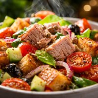 Vegetable Panzanella with Tuna