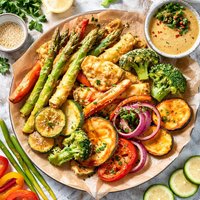 Vegetable Tempura with Honey Mustard Sauce