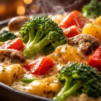 Vegetables in Two Cheese Beer Sauce