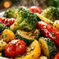 Vegetables Marinated in a Garlic Dressing