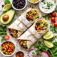 Veggie and Black Bean Wrap