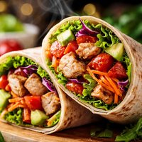 Veggie Chicken Wraps