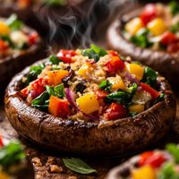 Veggie Filled Portobello Mushrooms