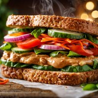 Veggie Peanut Butter Sandwich