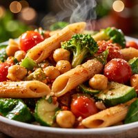 Veggie Penne with Chickpeas
