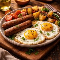 Veggie Saugage and Eggs