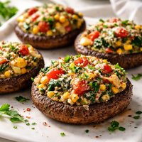 Veggie Stuffed Portabella Mushrooms