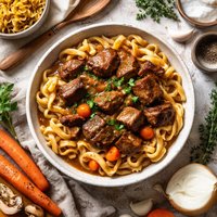 Venison and Noodles