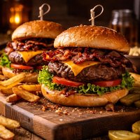 Venison Maple Bacon Burgers