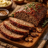 Venison Mushroom Meatloaf
