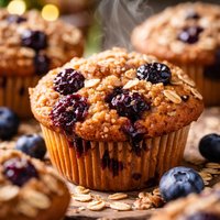 Very Blueberry Oatmeal Muffins