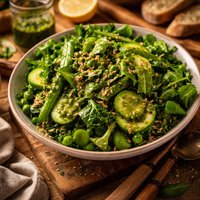 Very Green Salad with Herb Vinaigrette