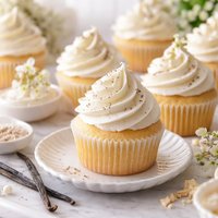Very Vanilla Cupcakes with Easy Cream Cheese Frosting