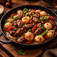 Vietnamese Beef Stir Fry with Lychees