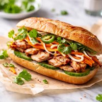 Vietnamese Chicken Sandwich Banh Mi