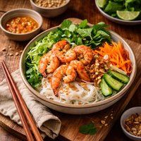 Vietnamese Cold Noodles with Shrimp