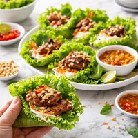 Vietnamese Grilled Pork Wrapped in Lettuce