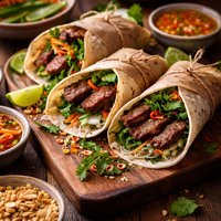 Vietnamese Grilled Steak Wraps