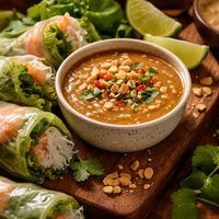 Vietnamese Peanut Sauce Dipping Sauce for Fresh Spring Rolls