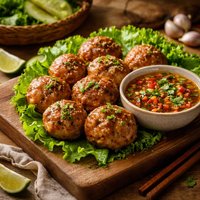 Vietnamese Pork Balls with Hot and Sour Dipping Sauce