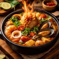 Vietnamese Seafood Volcano Soup