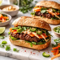 Vietnamese Style Banh Mi Burgers