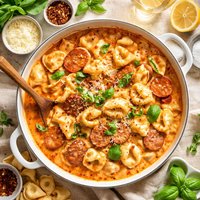 Vodka Sauce with Tortellini and Sausage