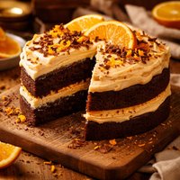 Wacky Chocolate Orange Cake with Orange Frosting