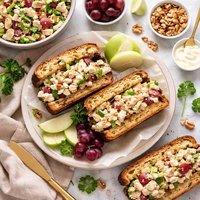 Waldorf Chicken Salad on Raisin Bread