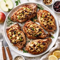 Waldorf Stuffed Porked Chops