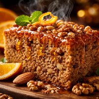 Walnut and Almond Cake with Orange Syrup