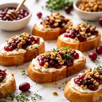 Walnut Cranberry Crostini