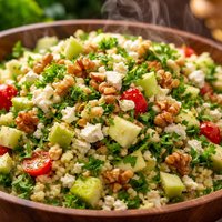 Walnut Feta Apple Tabbouleh