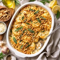 Walnut Sage Potatoes Au Gratin