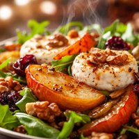 Warm Apple and Goat Cheese Salad