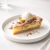 Warm Apple Buttermilk Custard Pie