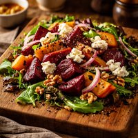 Warm Beet Salad with Goat Cheese