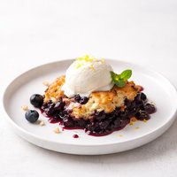 Warm Blueberry Cobbler