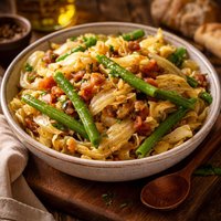 Warm Cabbage and Green Beans