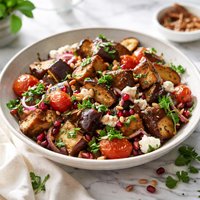 Warm Eggplant Aubergine Salad