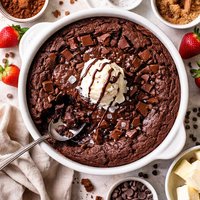 Warm Gooey Double Chocolate Cake