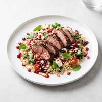 Warm Lamb and Couscous Salad with Pomegranate Molasses