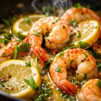 Warm Lemon Lime and Lovage Prawns with Pineau Des Charentes