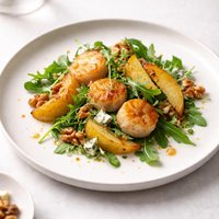 Warm Pear and Scallop Salad