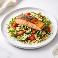 Warm Salmon and Couscous Salad
