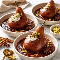Warm Spiced Cocoa Pears