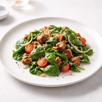 Warm Spinach and Sausage Salad