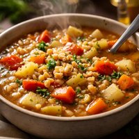 Warming Barley and Vegetable Soup