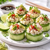 Wasabi Lime Crab Salad Mock Sushi