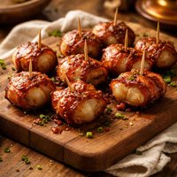 Water Chestnuts Wrapped in Bacon